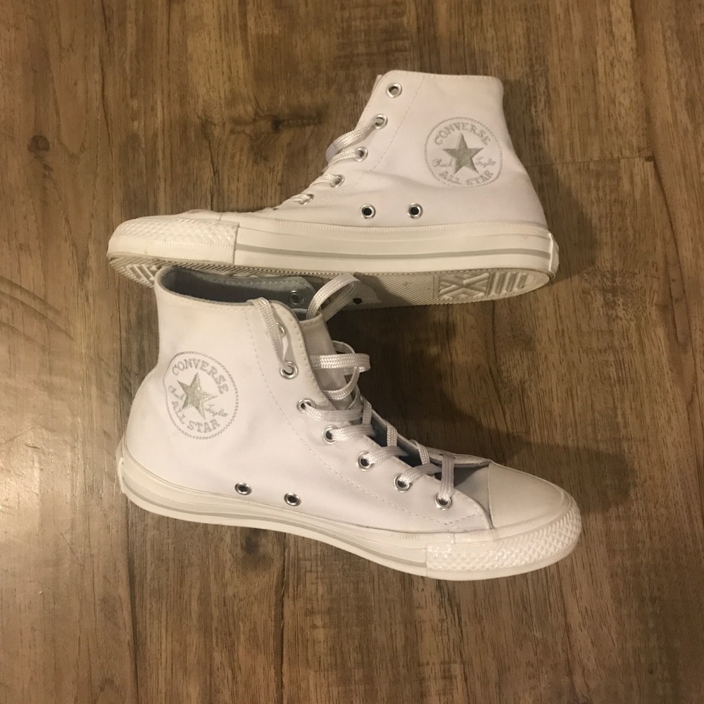 BRAND NEW Converse high tops! All white edition